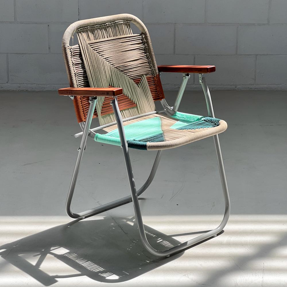 Couple beach chair high Japú Trama Classic and 4 - Outdoor area - Dengô Brasil For Sale 3