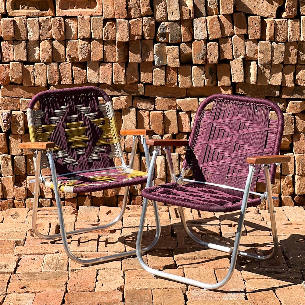 purple beach chair