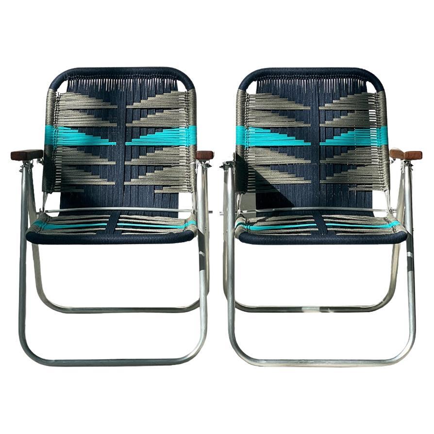 Couple Beach chair Japú Trama 5 - Outdoor area - Dengô Brasil  For Sale