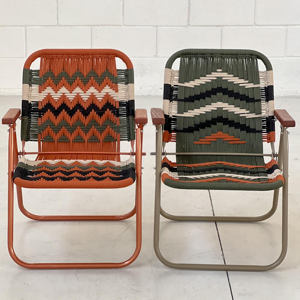 - Trama 6 and 12 - main color: musk green and ocher - secundary color: black, sand, musk green, ocher.
- structure color: outono and bronze

beach chair, country chair, garden chair, lawn chair, camping chair, folding chair, stylish chair, funky