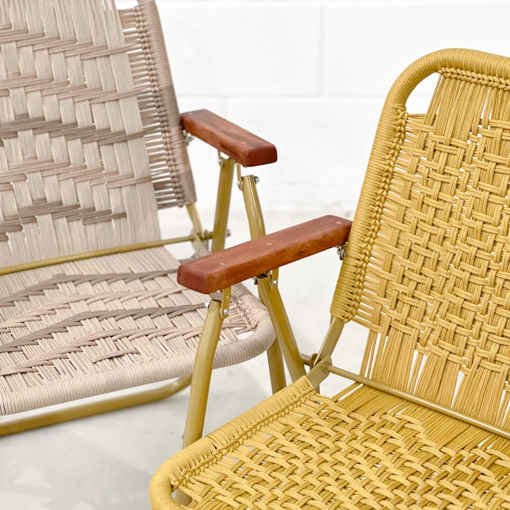 Inlay Couple Beach chair Japú Tramas 6 and Orla - Outdoor area - Dengô Brasil  For Sale