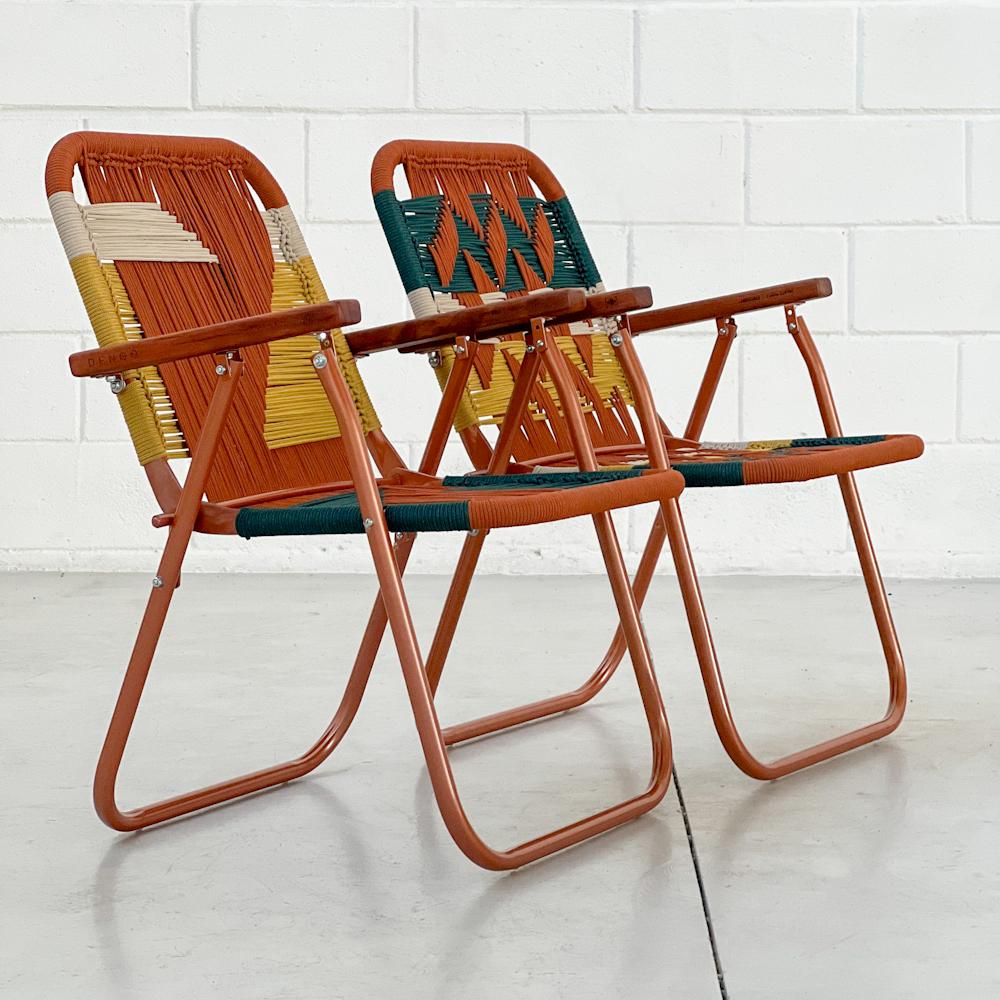 Contemporary Couple Beach chair Japú Tramas 7 and 10 - Outdoor area - Dengô Brasil  For Sale