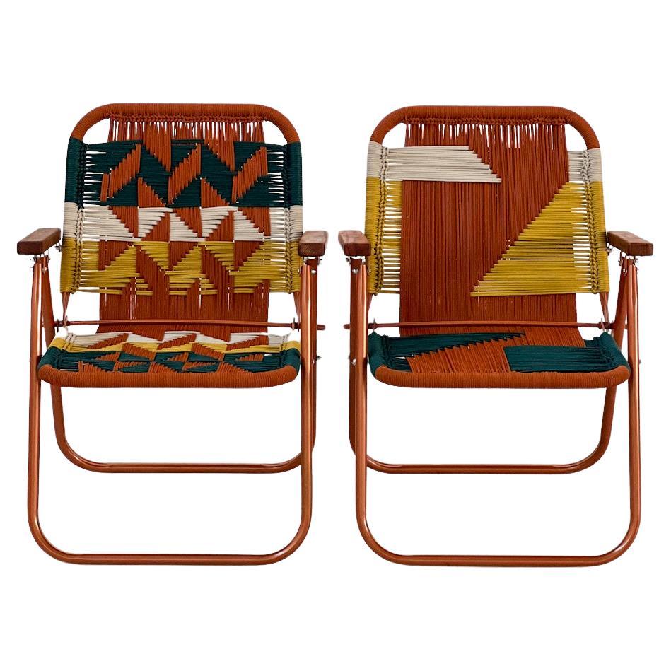 Couple Beach chair Japú Tramas 7 and 10 - Outdoor area - Dengô Brasil  For Sale