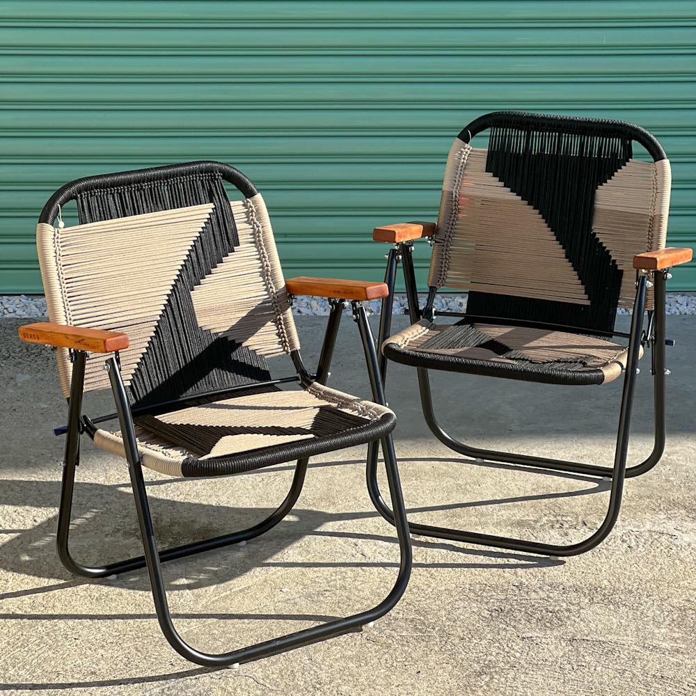 Contemporary Couple Beach chair Japú Tramas Clássicas - Outdoor area - Dengô Brasil  For Sale