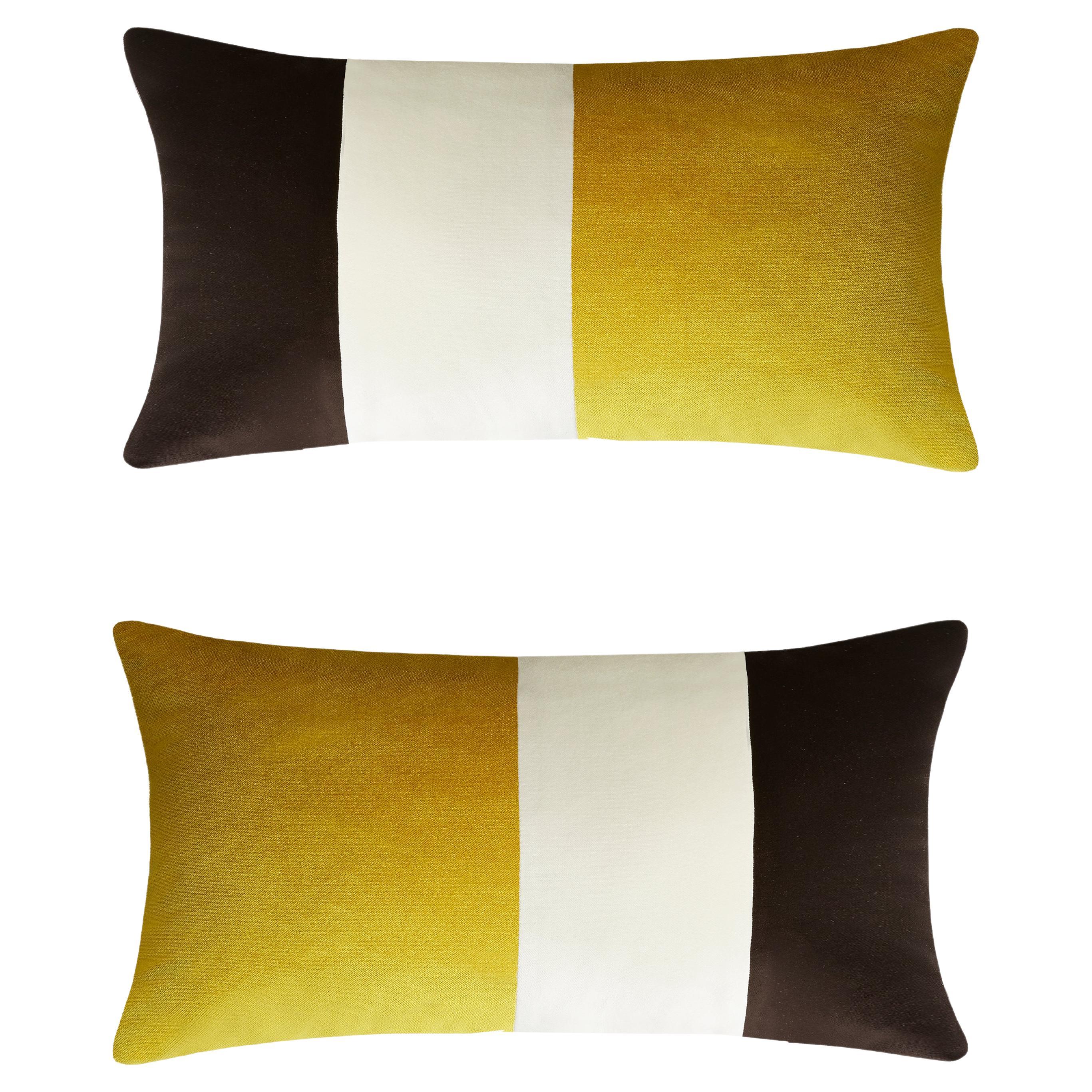 Couple Bed Collection Triple Black White Mustard en vente