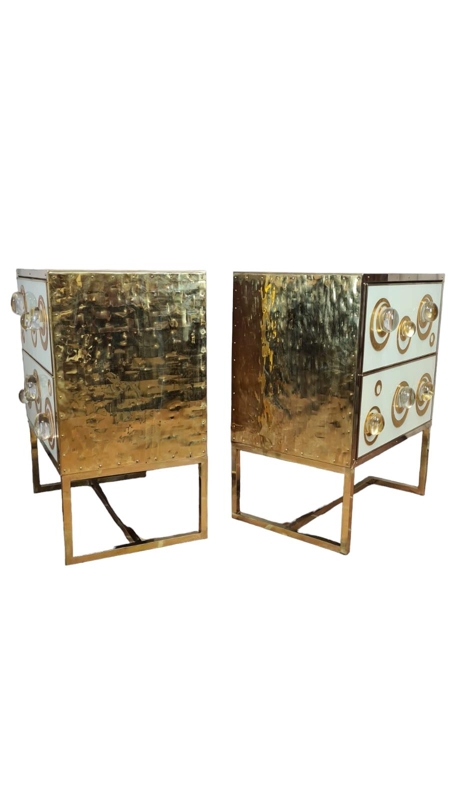 Mid-Century Modern Wonderful White & Gold Mid-Century Murano justfurnituress Study Available  For Sale
