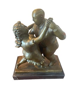 Paar tanzende Paare, signierte Reproduktion von Fernando Botero Bronze