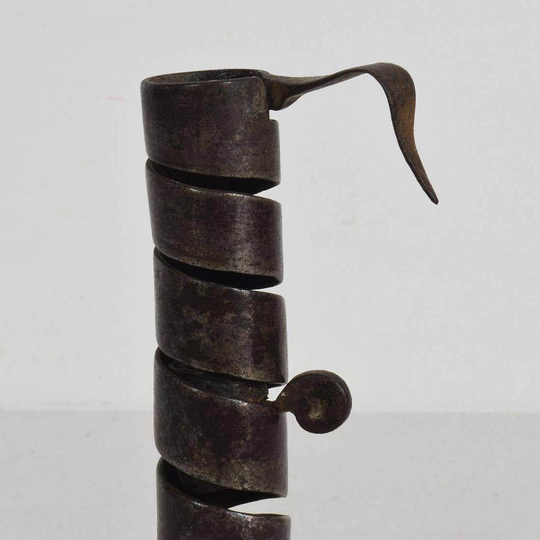 Couple of 18th Century Adjustable Spiral Candlesticks, Rat De Cave 2