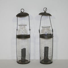 Couple of 19th Century French Glass Lanterns