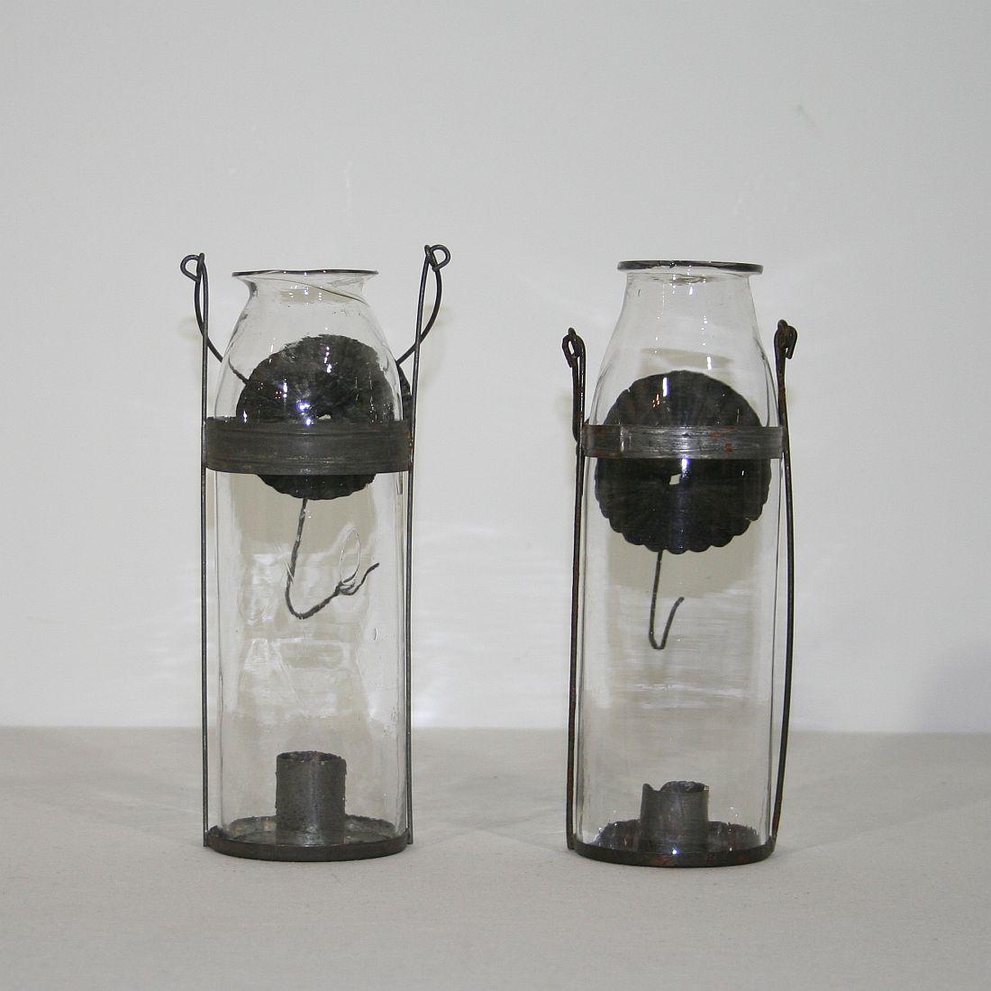 Couple of 19th Century French Glass Lanterns 1