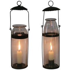 Couple of 19th Century French Glass Lanterns
