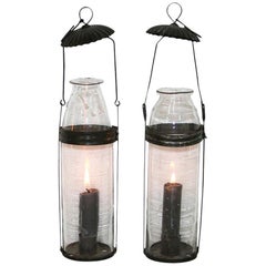 Couple of 19th Century French Glass Lanterns