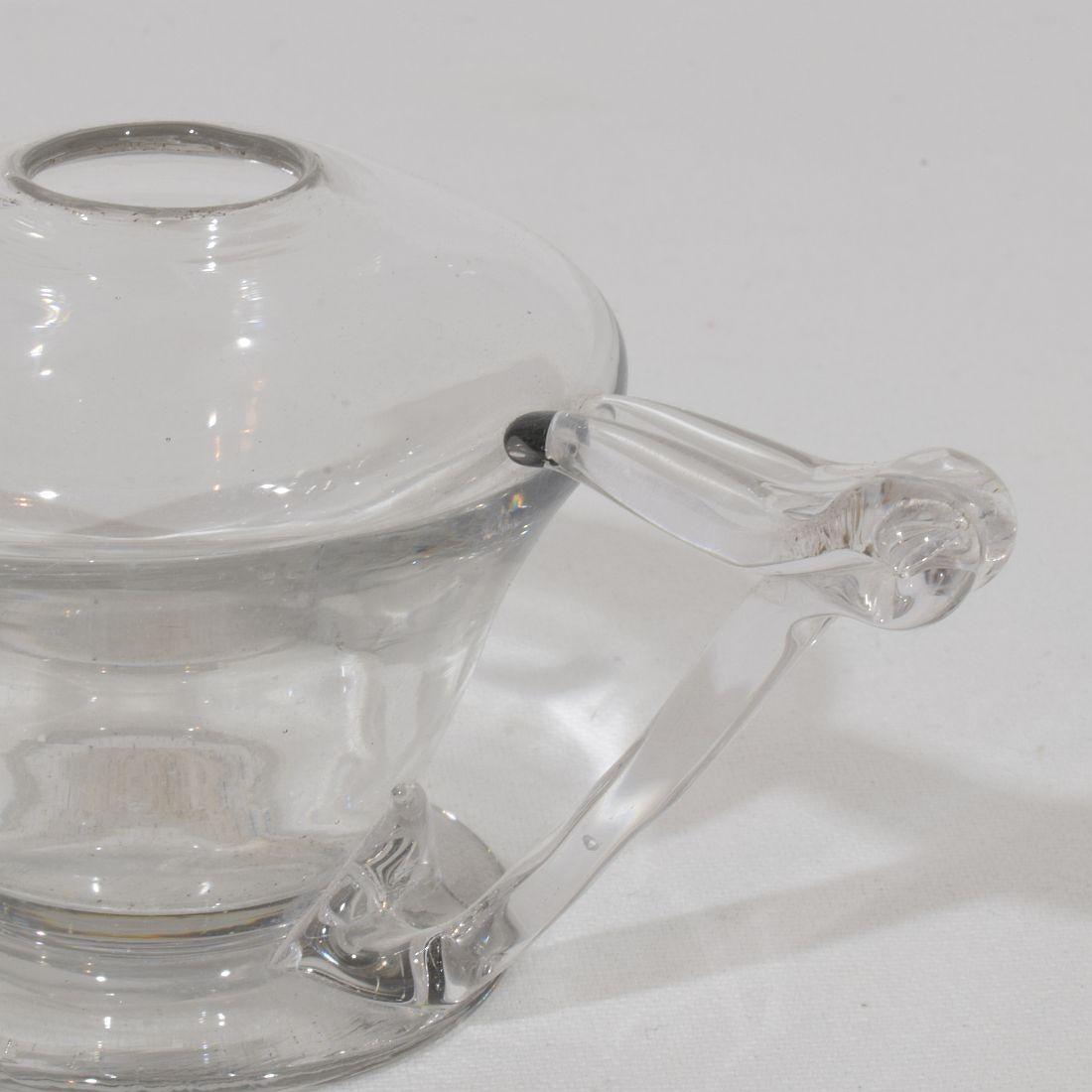 Paar französische Glasweber-Öllampen aus dem 19. im Angebot 2