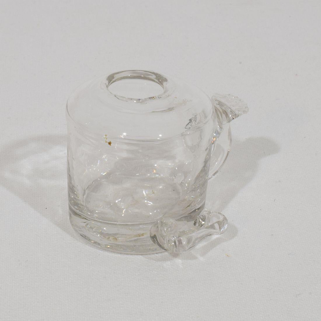 Paar französische Glasweber-Öllampen aus dem 19. im Angebot 6