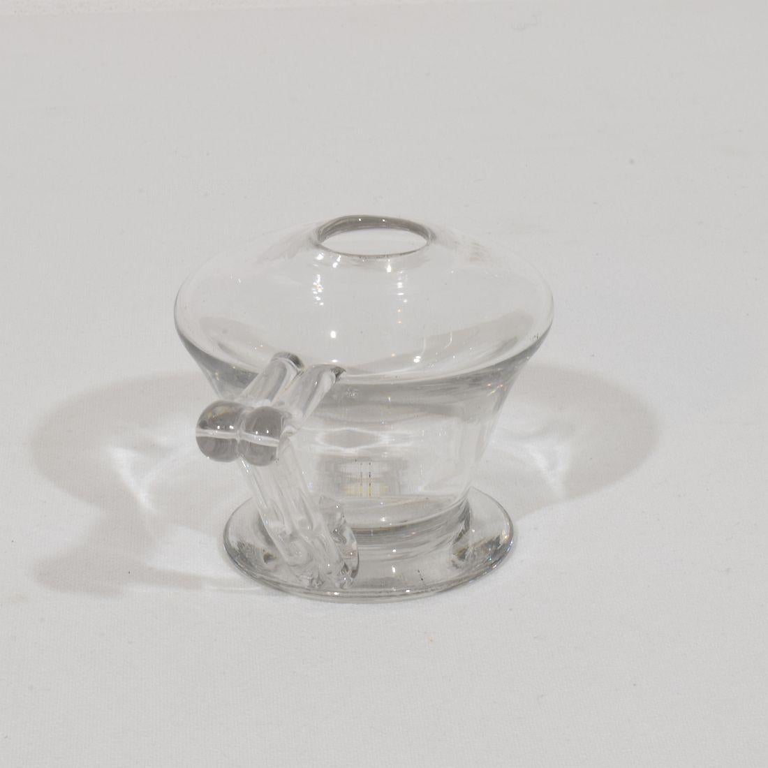 Paar französische Glasweber-Öllampen aus dem 19. (Handgefertigt) im Angebot