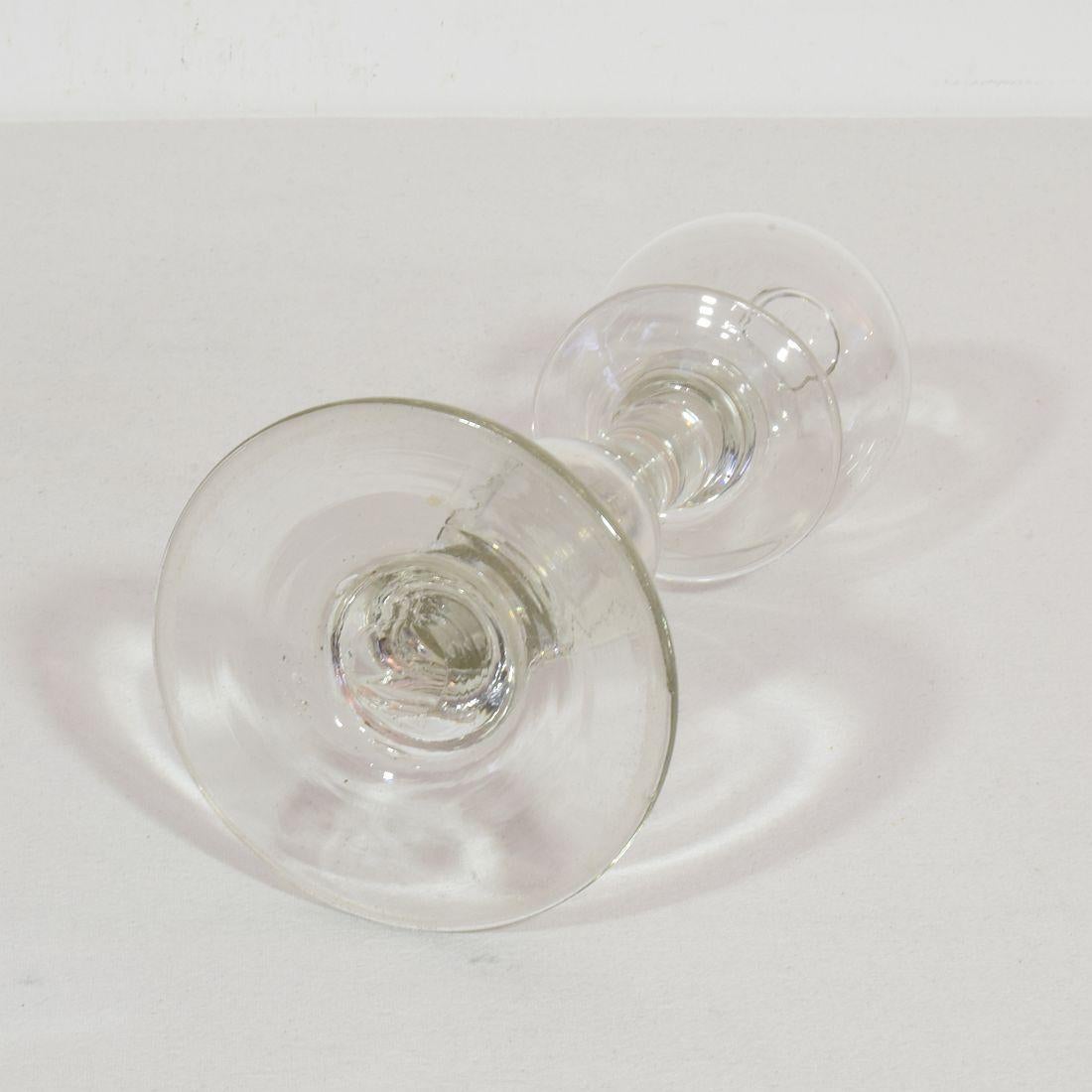 Couple of 19th Century French Glass Weaver Oil Lamps 1