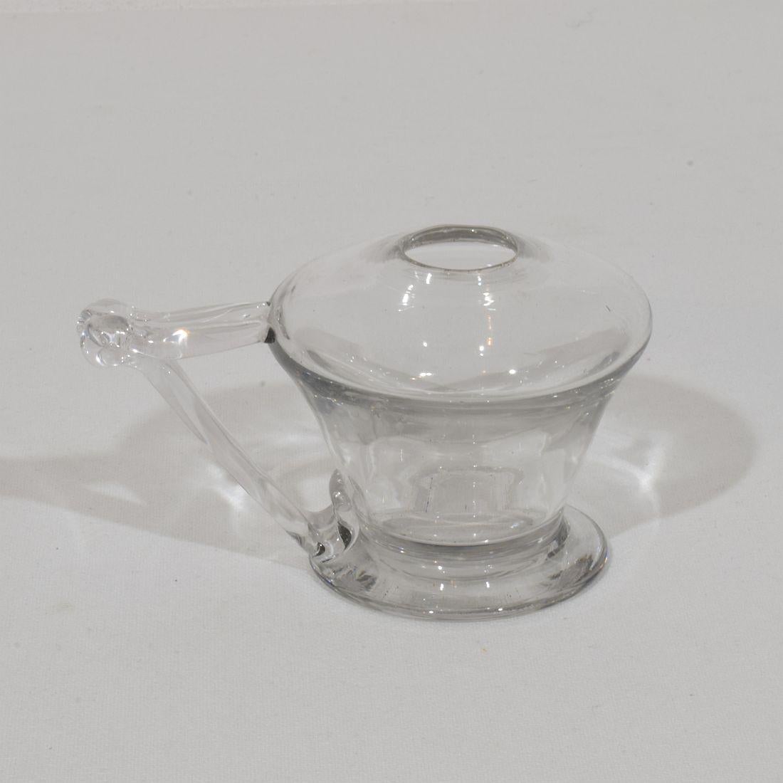 Paar französische Glasweber-Öllampen aus dem 19. im Zustand „Gut“ im Angebot in Buisson, FR