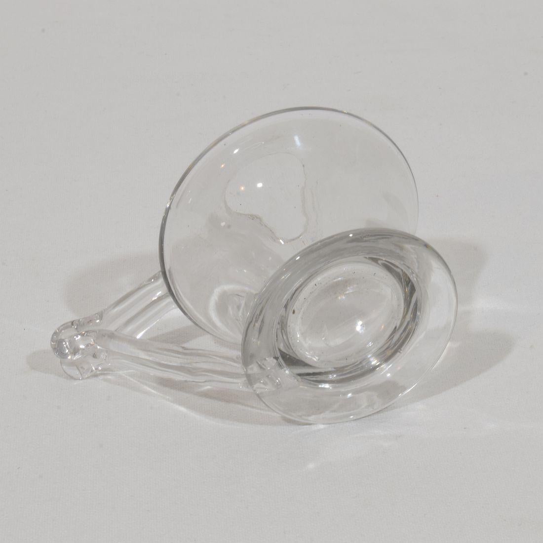 Paar französische Glasweber-Öllampen aus dem 19. (Geblasenes Glas) im Angebot