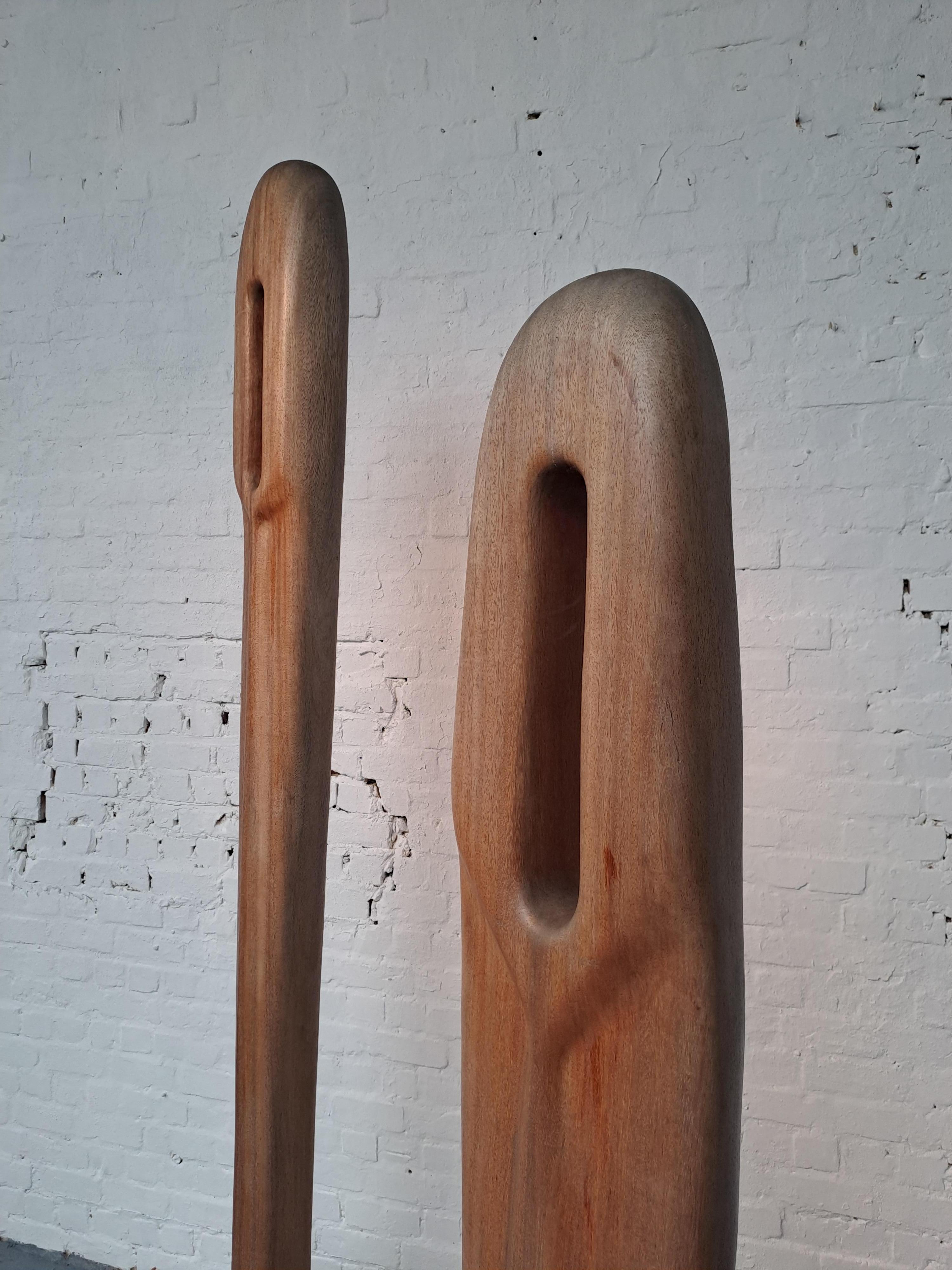 Belgian Couple of anthropomorphic sculptures by Begga D' Haese For Sale