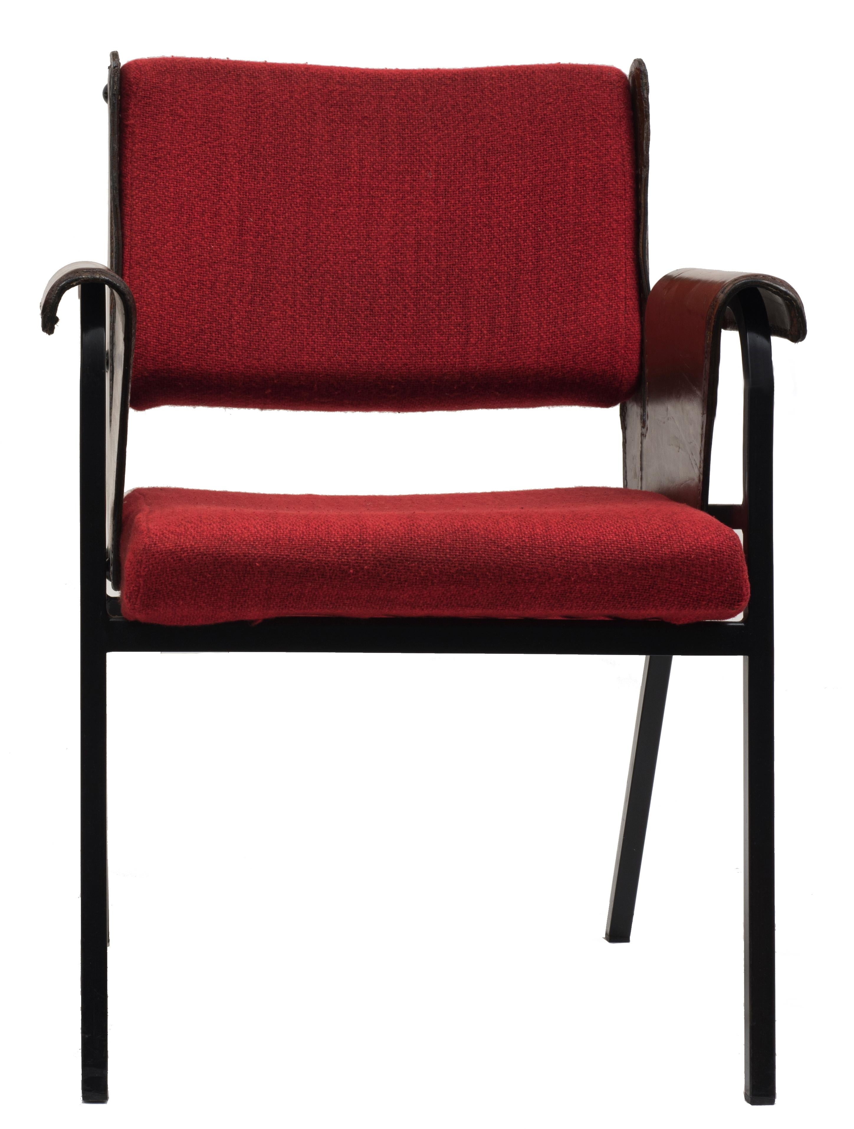 Metal Couple of Armchair Model Albenga by Gustavo Pulitzer, 1950s
