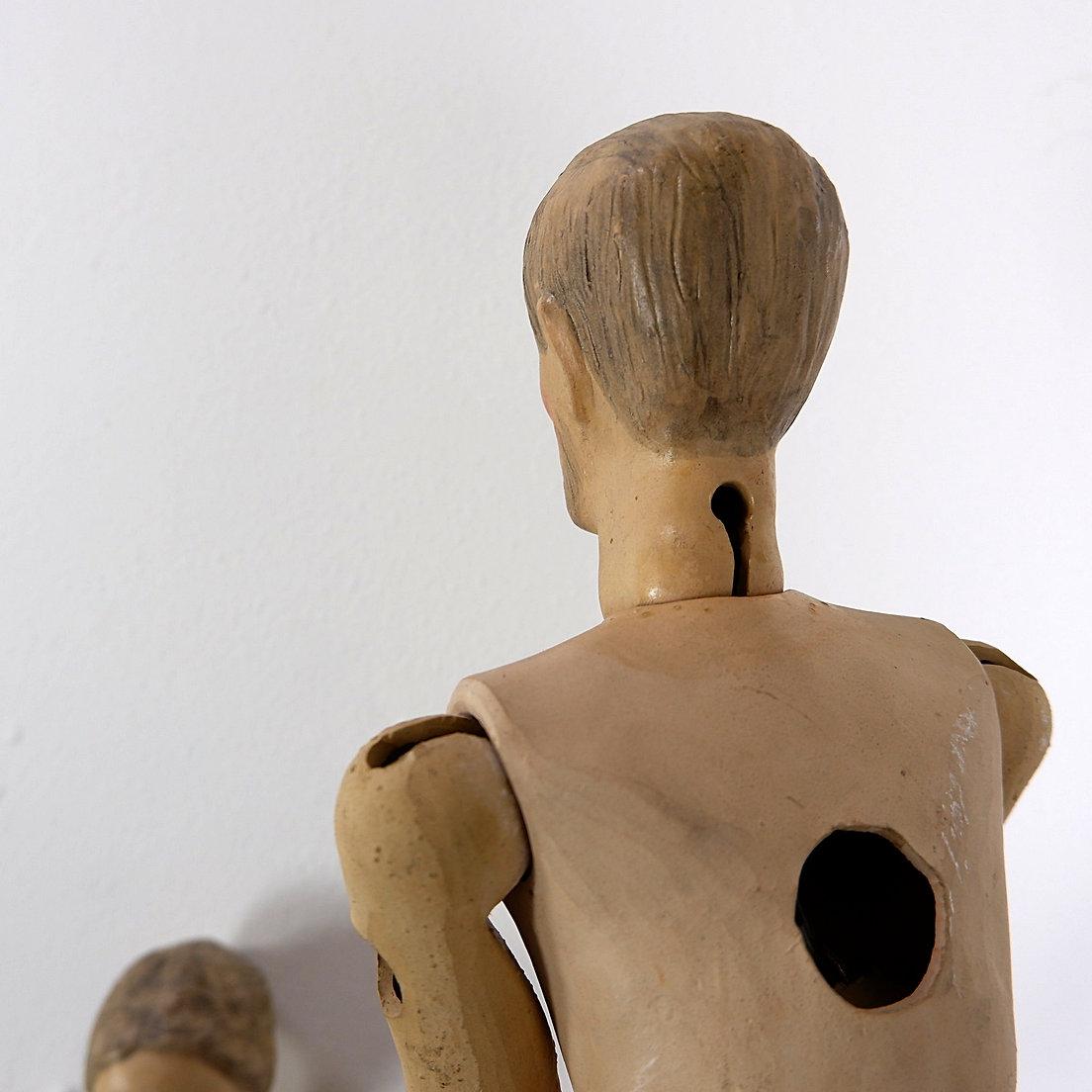 Couple of articulated terracotta mannequins For Sale 7