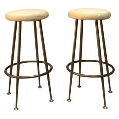 Couple of Bar Stool with Round Seats, 1960s