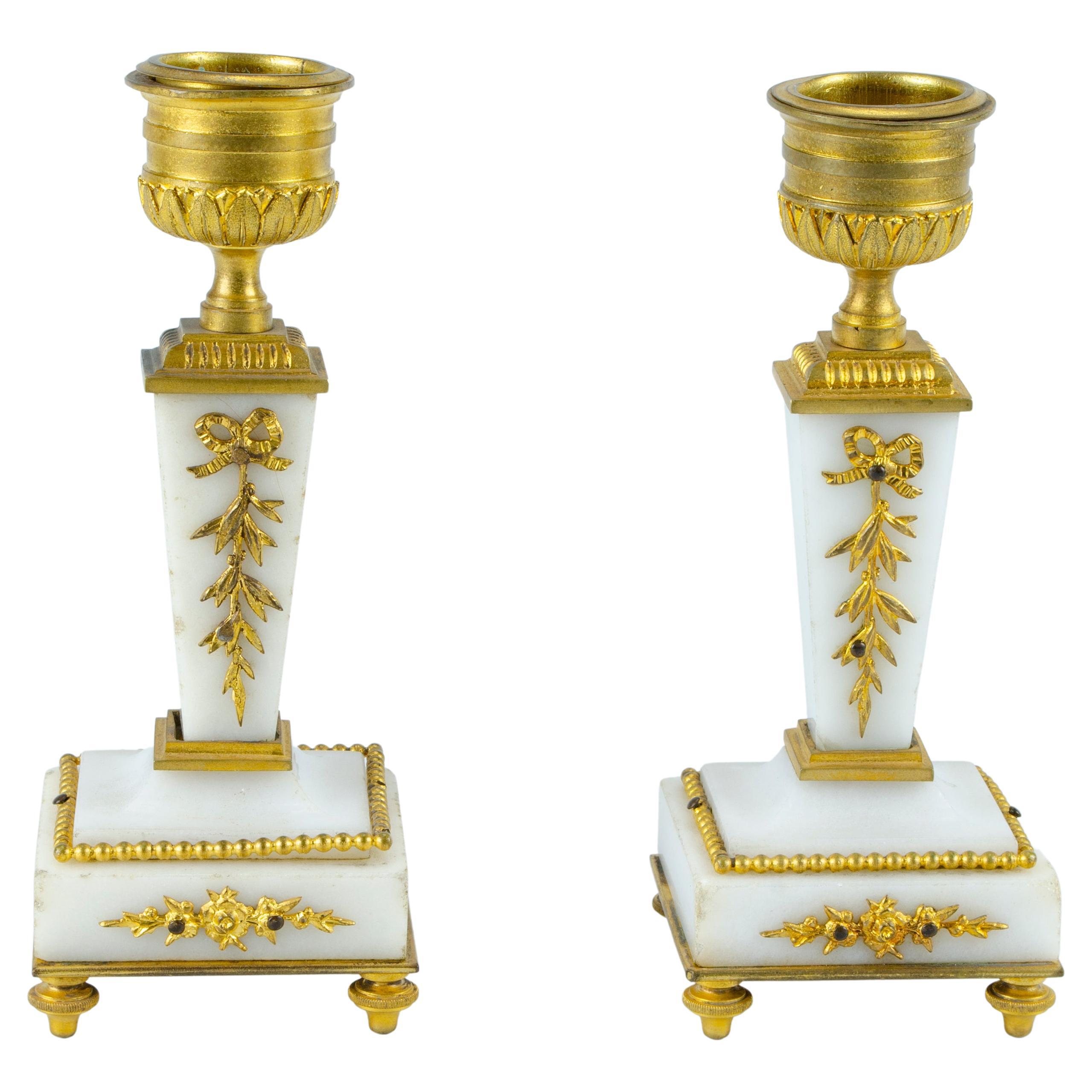 Couple of Candlesticks Style Empire For Sale
