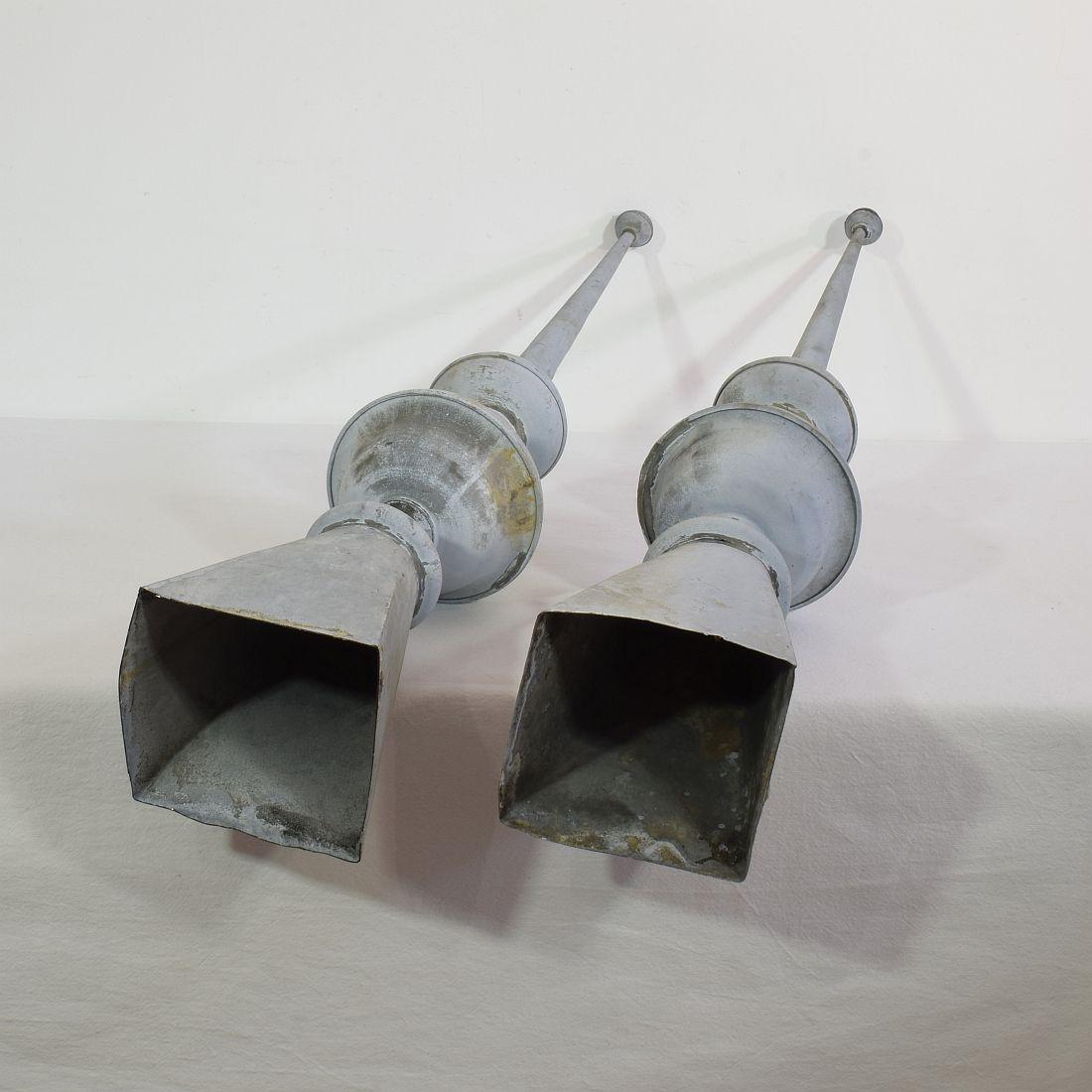 Couple of French 19th Century Zinc Roof Finials 1