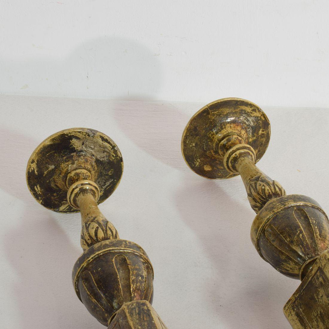 Couple of Late 18th Century Neoclassical Italian Silvered Candlesticks 7