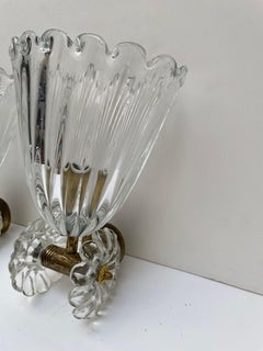 Couple d'appliques en verre de Murano par Seguso
