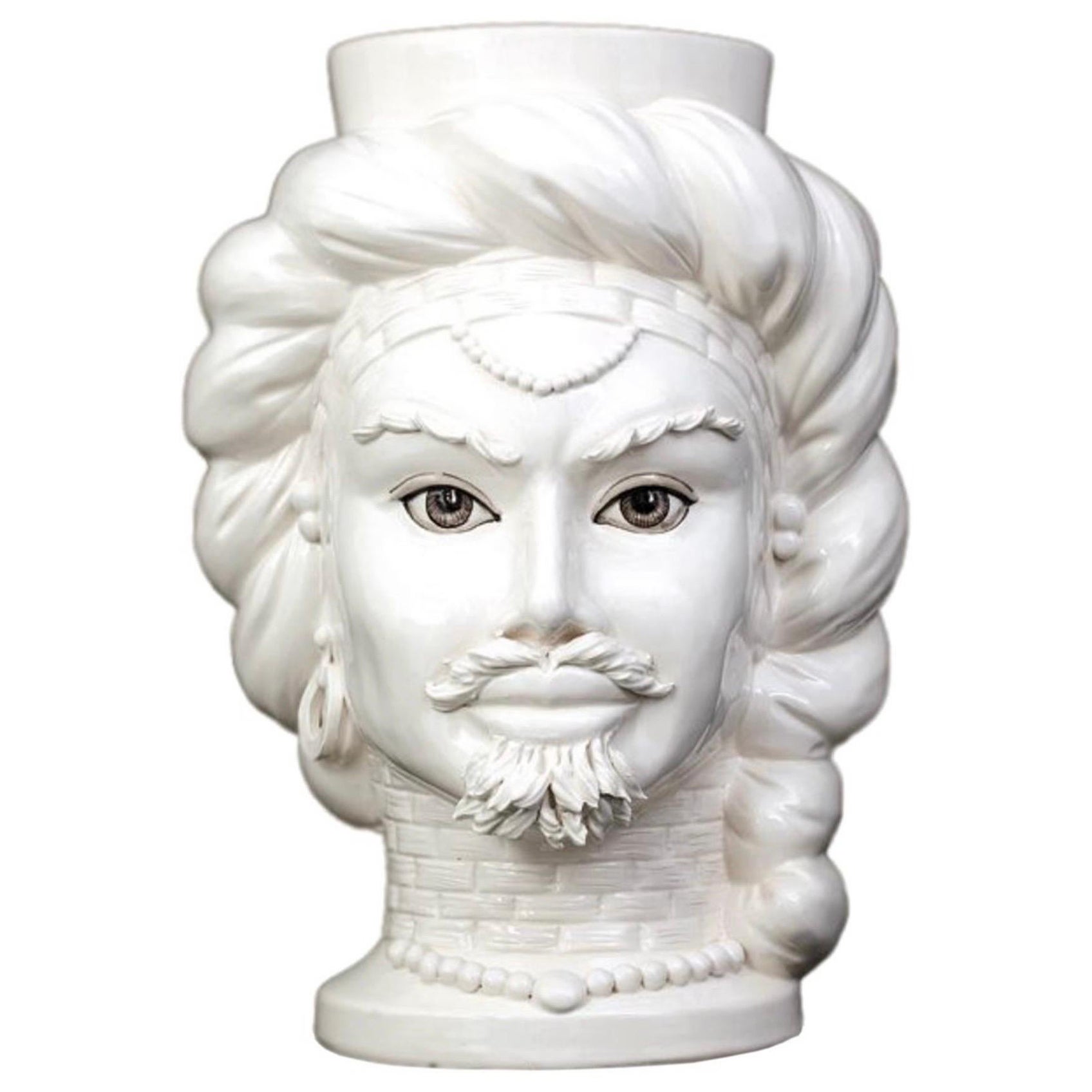 Un par de cabezas de moro, talla S, dama y caballero. Hecho a mano en sicilia en venta