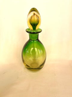 Couple de bouteilles immergées en verre de Murano, production Seguso Vetri d'arte, Design