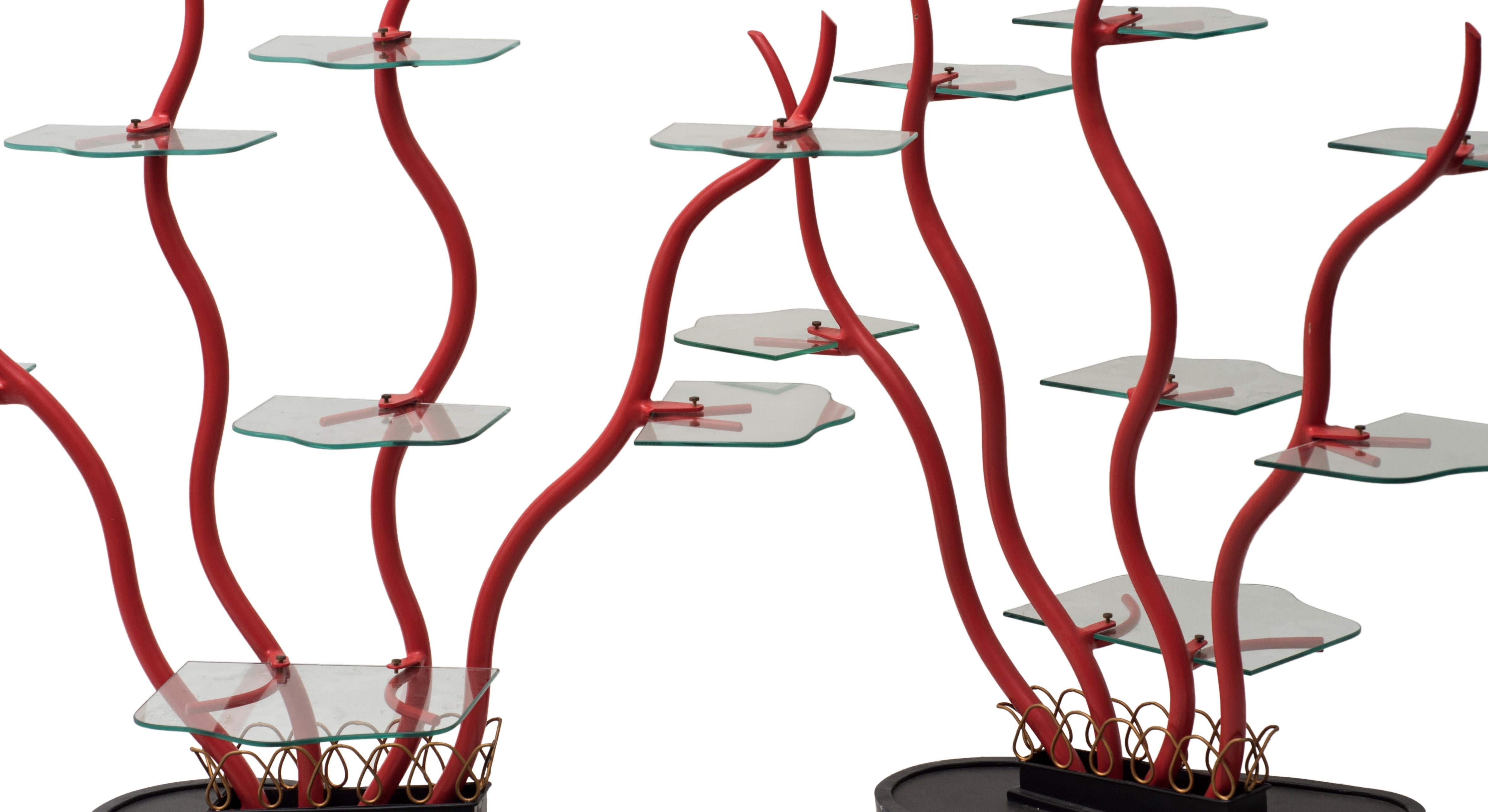 Zwei Paar Vintage-Etagere von Mario Giusti, 1960er Jahre im Zustand „Gut“ im Angebot in Roma, IT