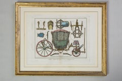 Pair Rare Prints of Antique Carriages