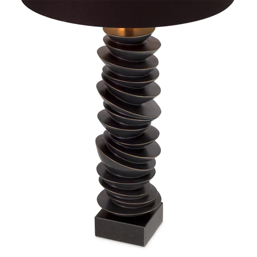 Bronzed Coupole Table Lamp For Sale