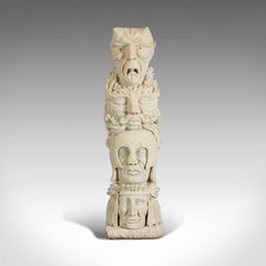 Courage, Artwork, Dominic Hurley, English, Sculpture, Bath Stone, Totem Pole