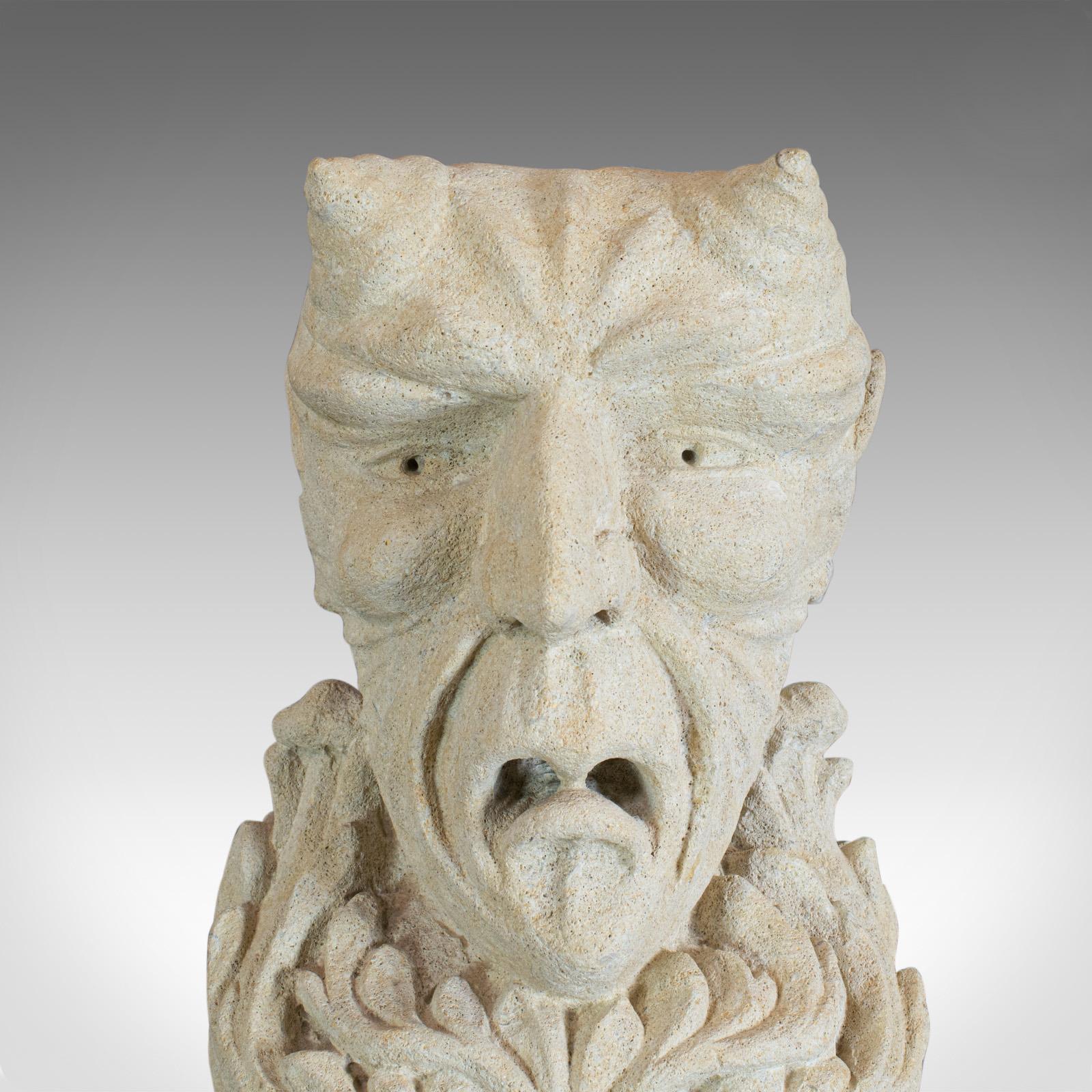 Hand-Carved Courage, Artwork, Dominic Hurley, English, Sculpture, Bath Stone, Totem Pole For Sale