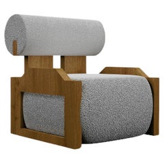 COURCHEVEL Curly Wool Chair in Grey by Alexandre Ligios, REP by Tuleste Factory