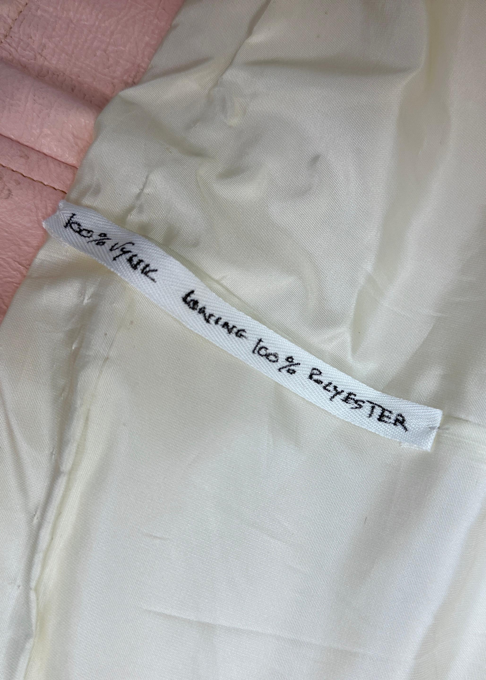 Courrèges 1960's Nylon Pink Peach Trench Jacket 5
