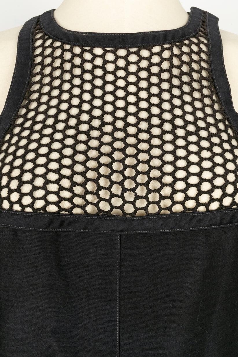 Courrèges Black Cotton Dress For Sale 1