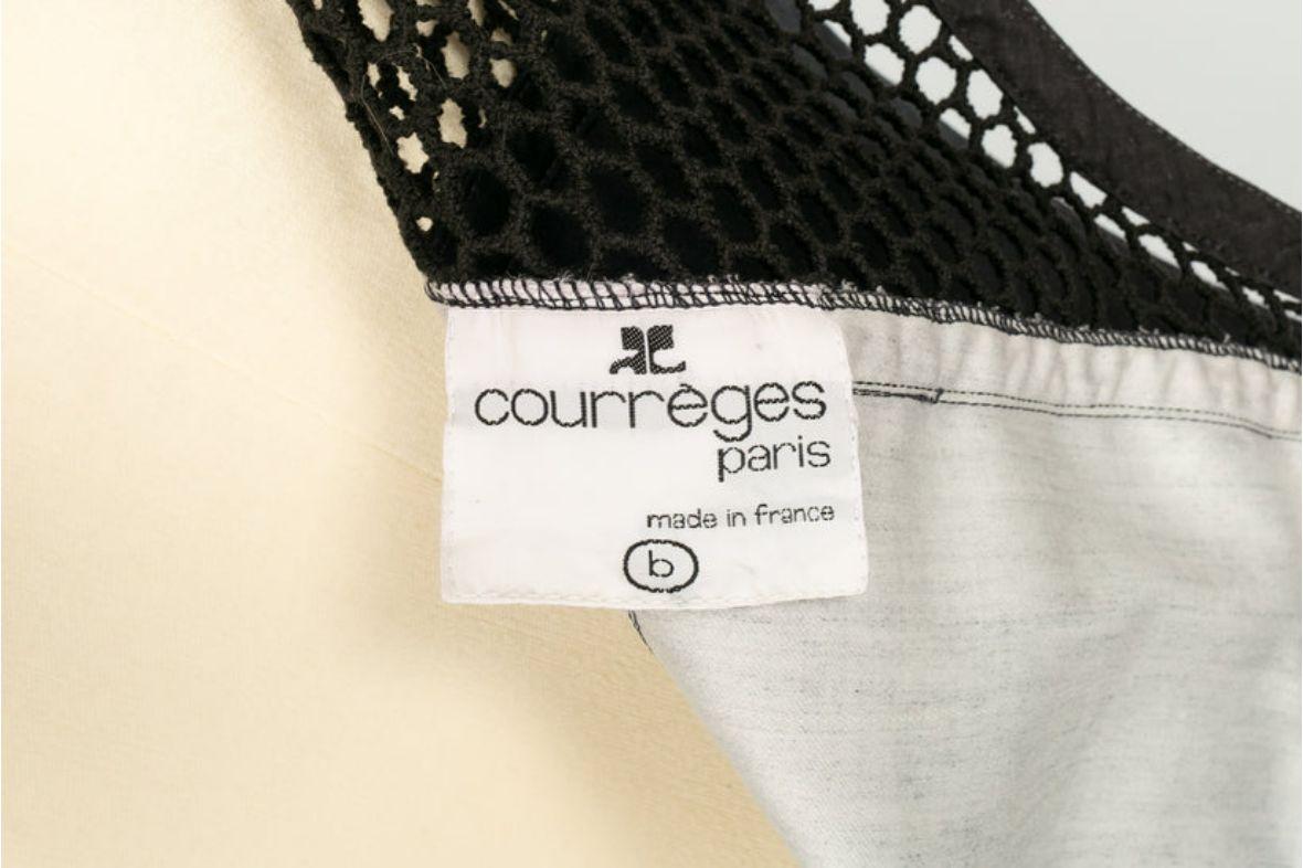 Courrèges Black Cotton Dress For Sale 4