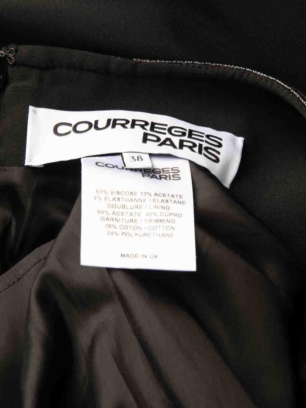 Women's Courrèges Black Square Neckline Mini Dress Size M For Sale