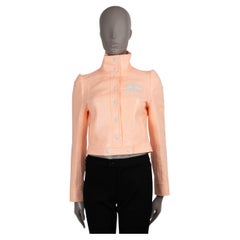 COURREGES Naranja blanqueado ICONIC VINILO CROPPED Chaqueta 38 S