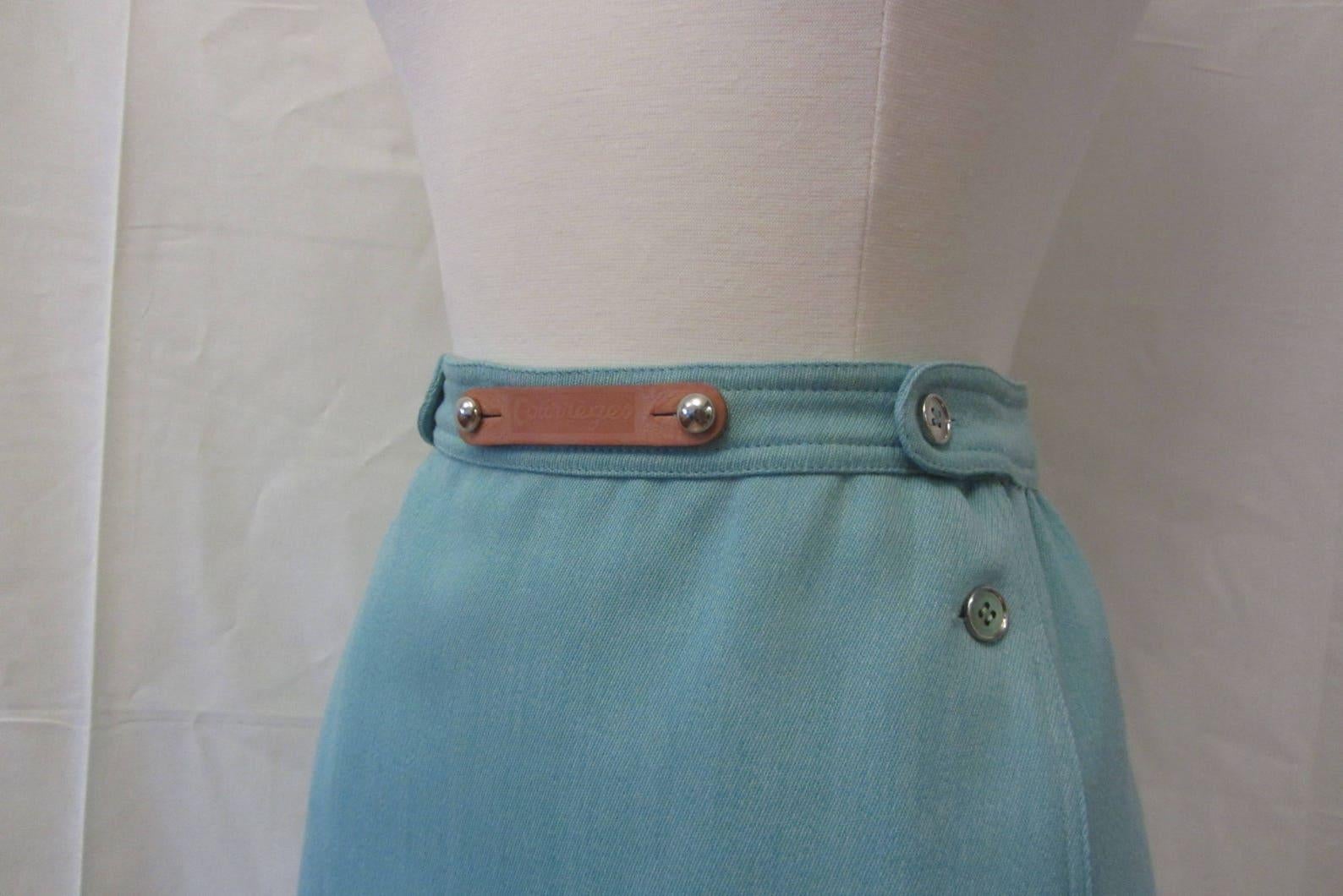 Courrèges Falda lápiz azul en venta 2