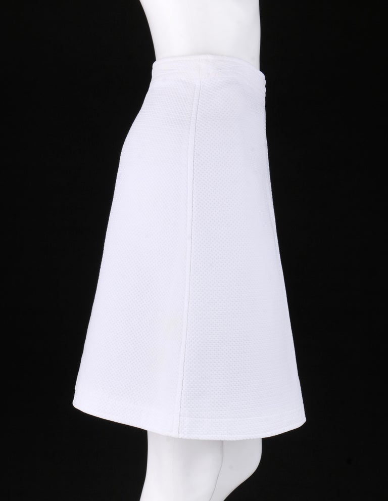 COURREGES c.1970’s 2 Pc White Textured Bralette Tank Top Belted Wrap ...