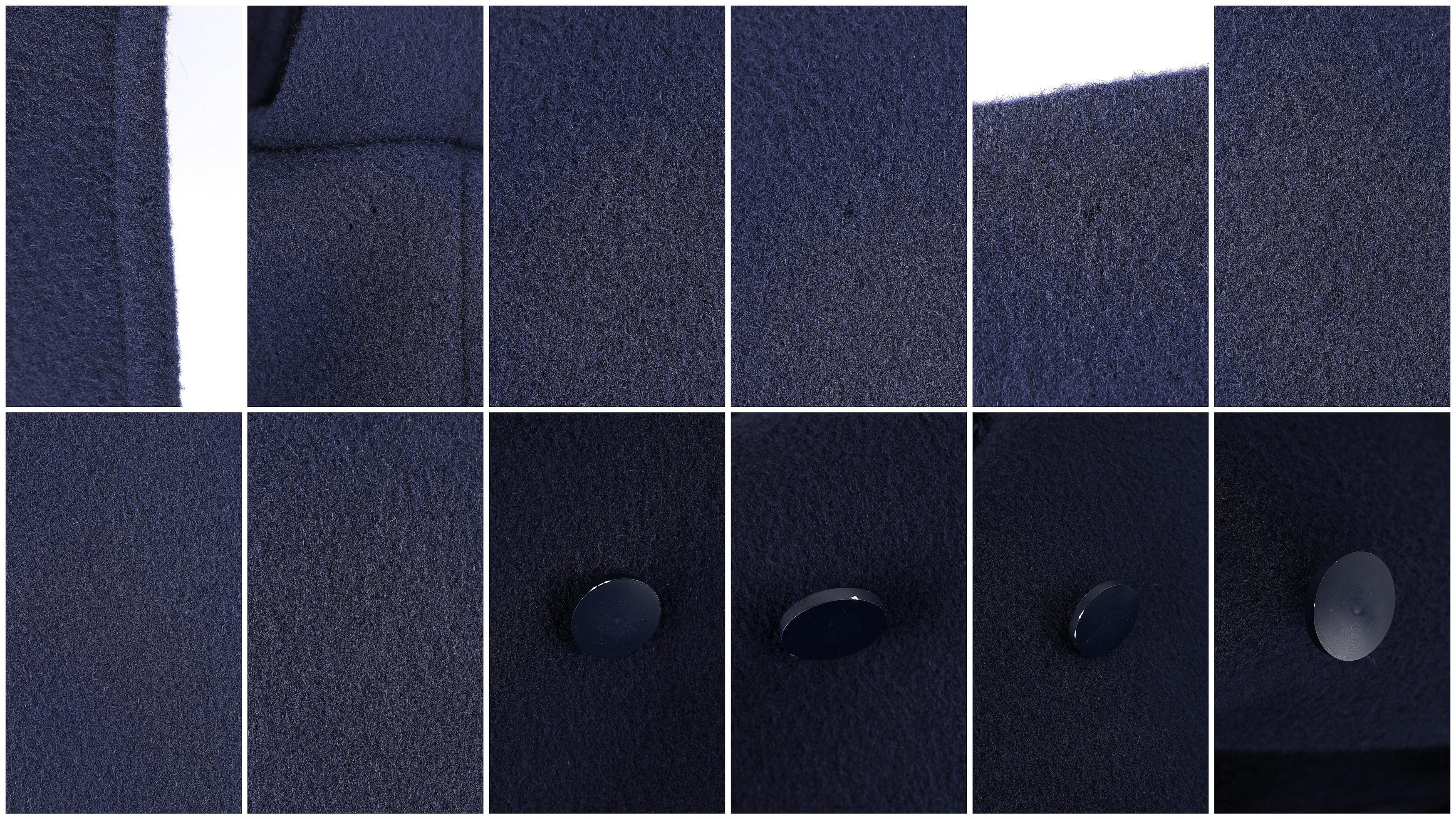 COURREGES c.I.C. Couture Future Marine Navy Asymmetrical Button Front Overcoat (pardessus à boutons asymétriques) en vente 6