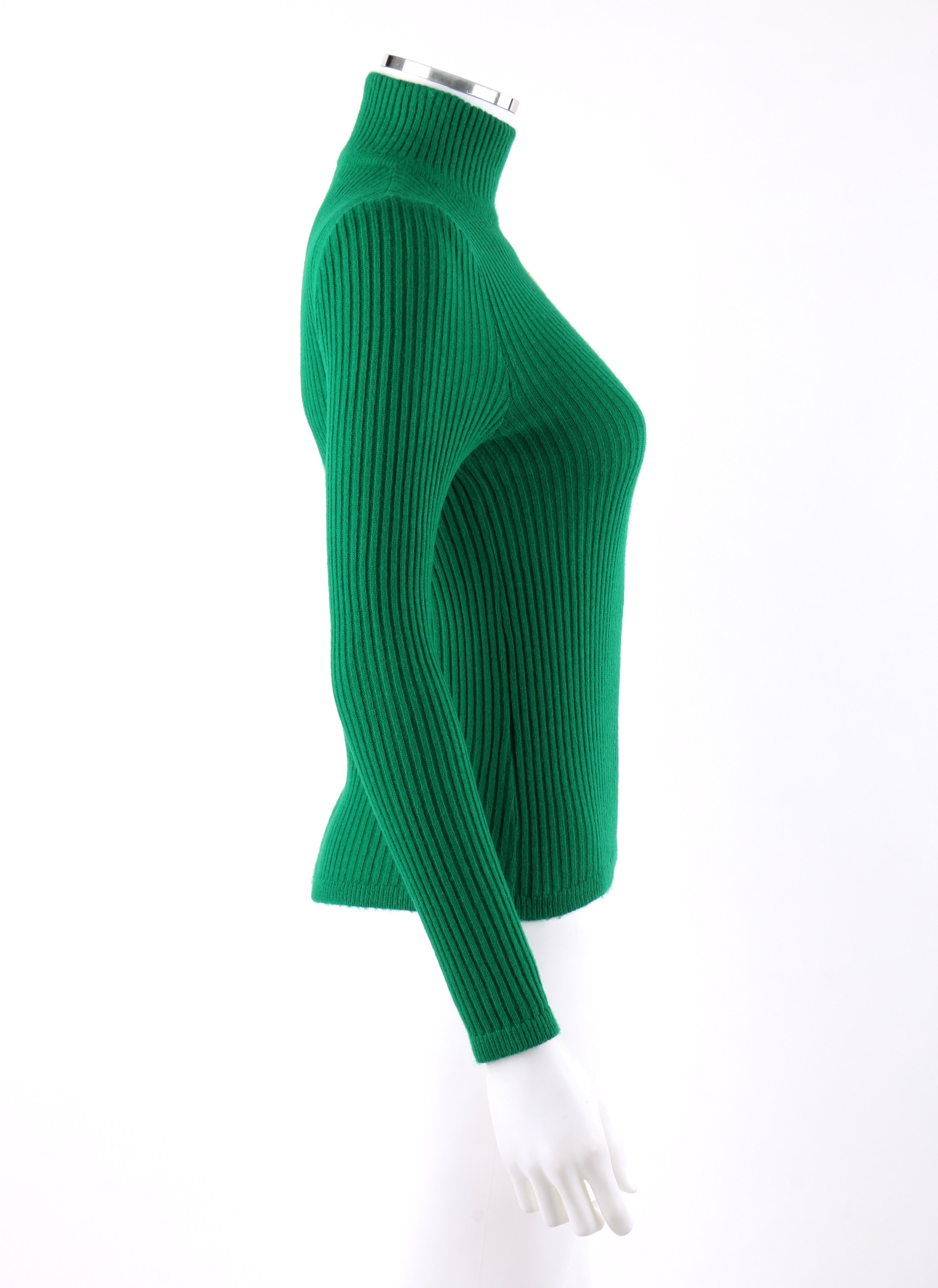 green fitted sweater