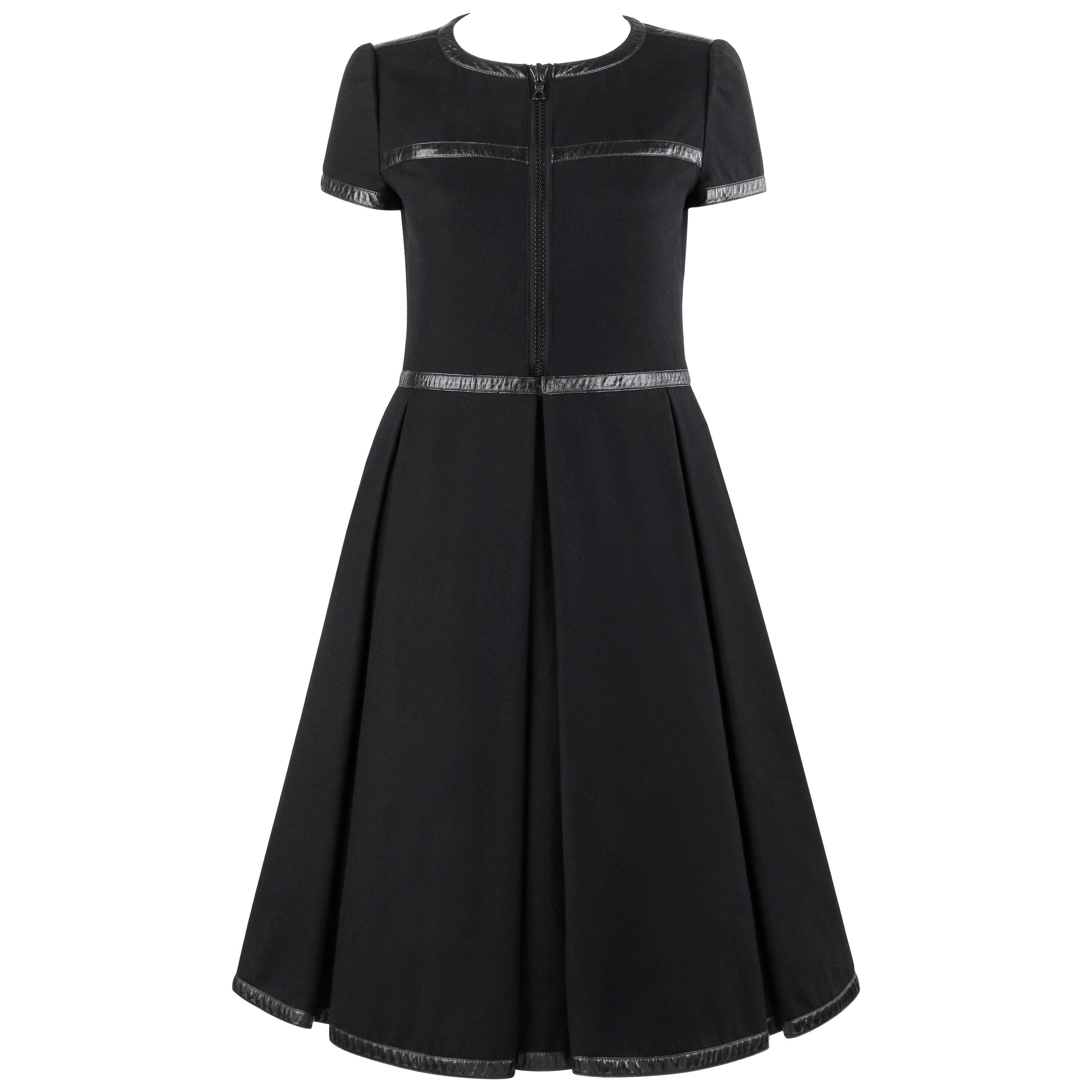 1970s Weightless Courreges Pleated Strapless Silk Dress
