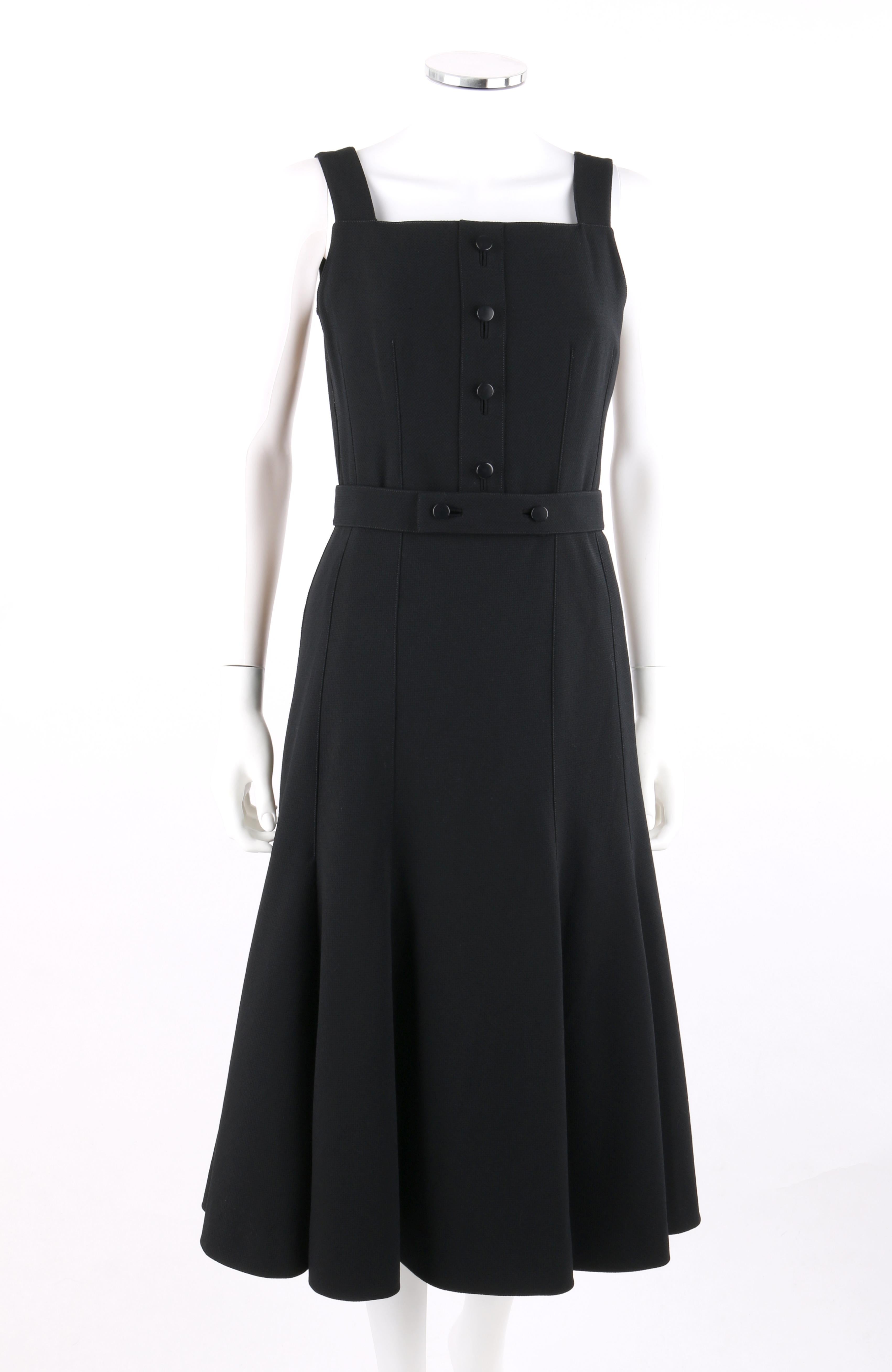 black midi tea dress