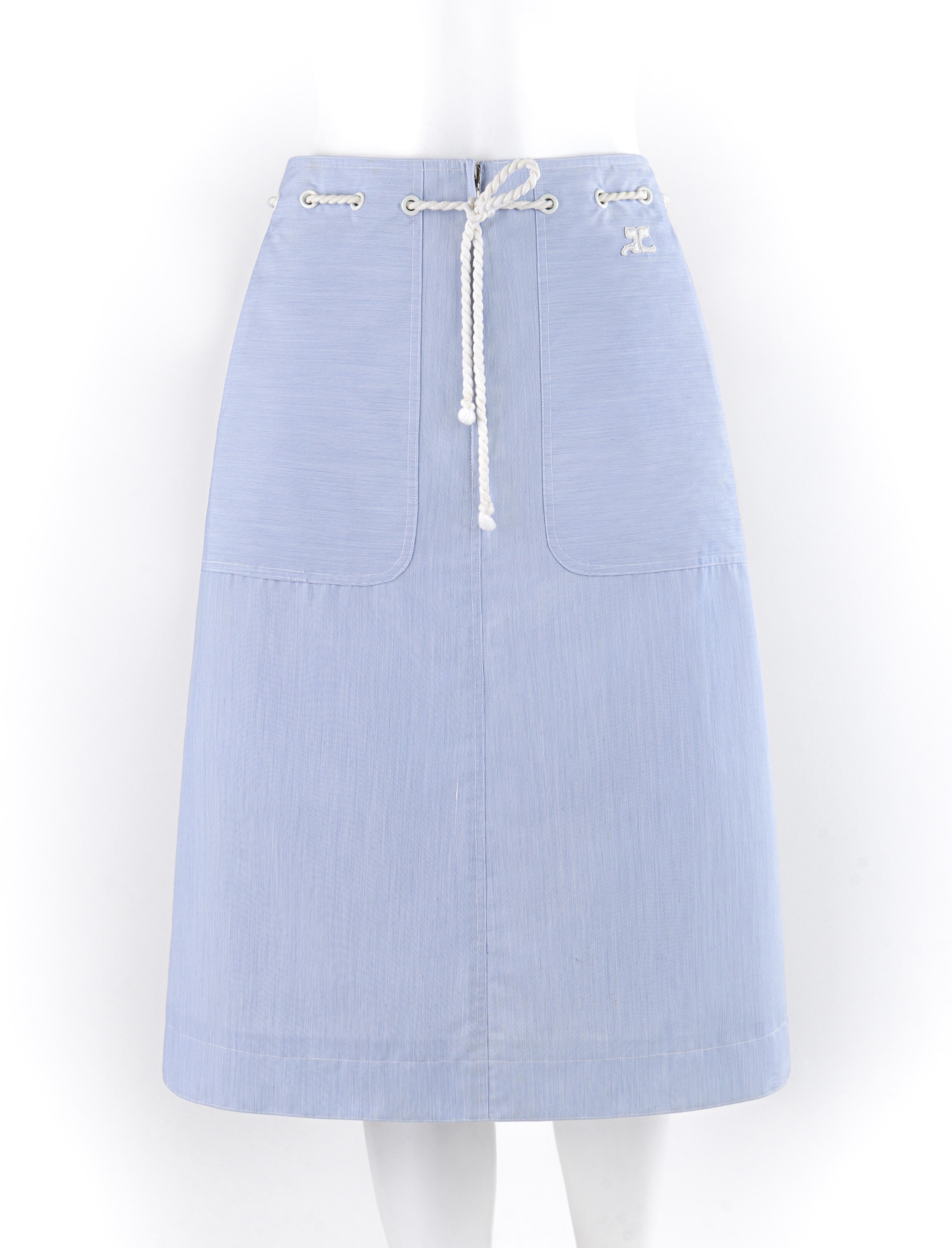 Courrèges two-pocket asymmetric skirt - White